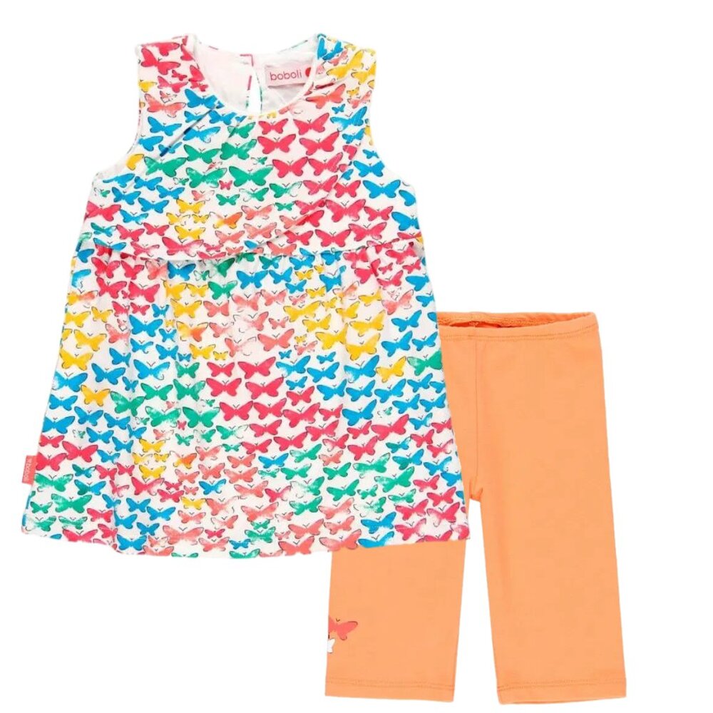 Boboli - Butterfly Dress and Capri Leggings Set, size 2